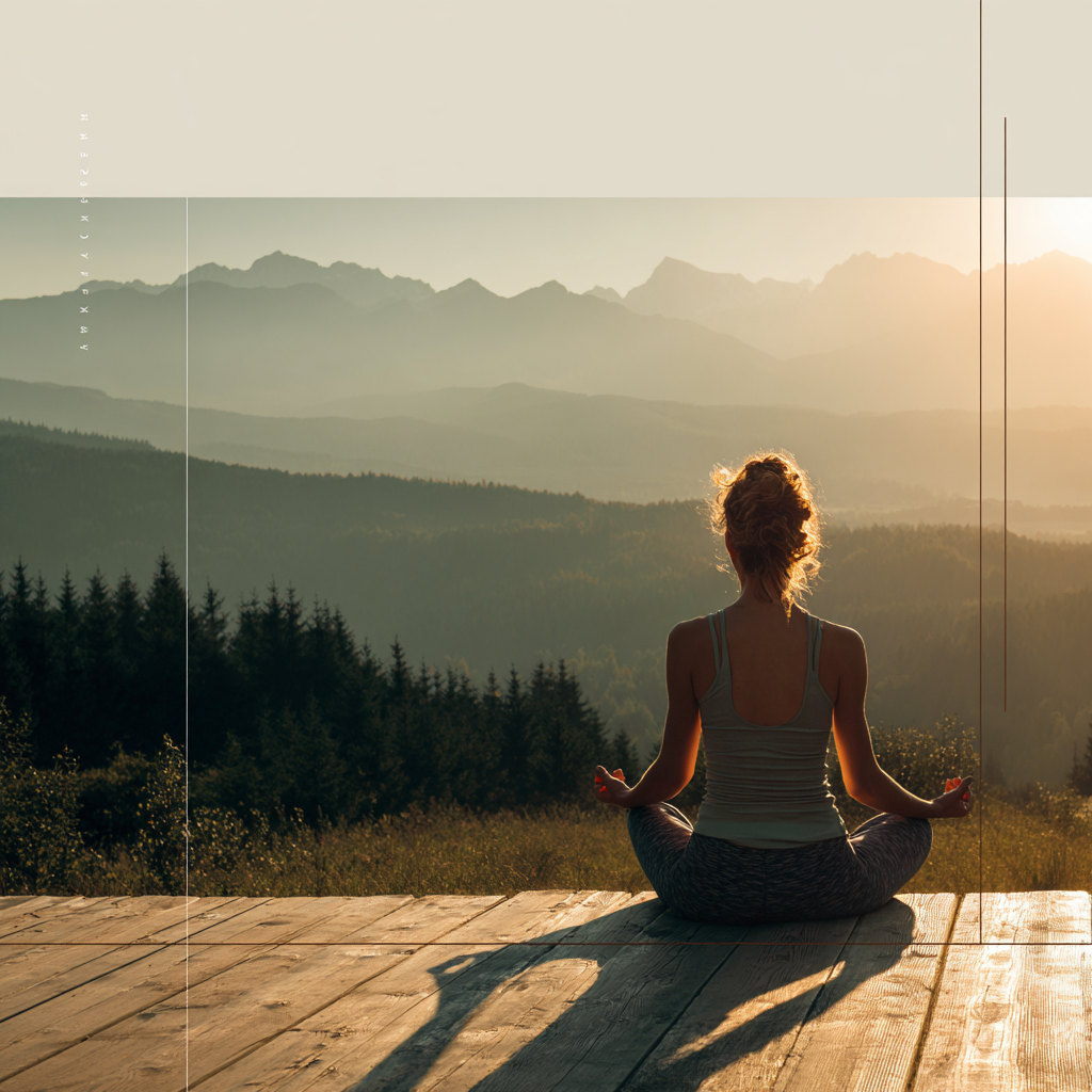 Жінка практикує йогу на природі