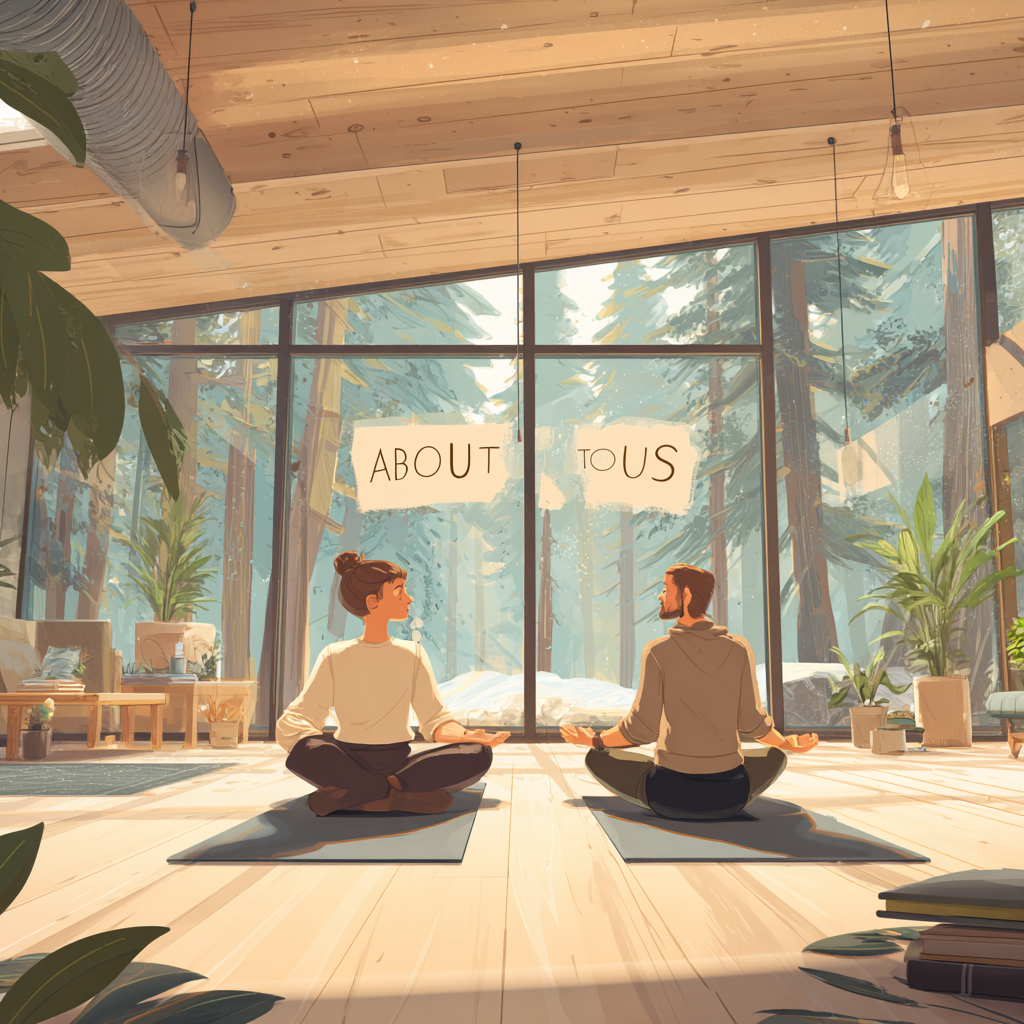 Йога студія з м'яким освітленням